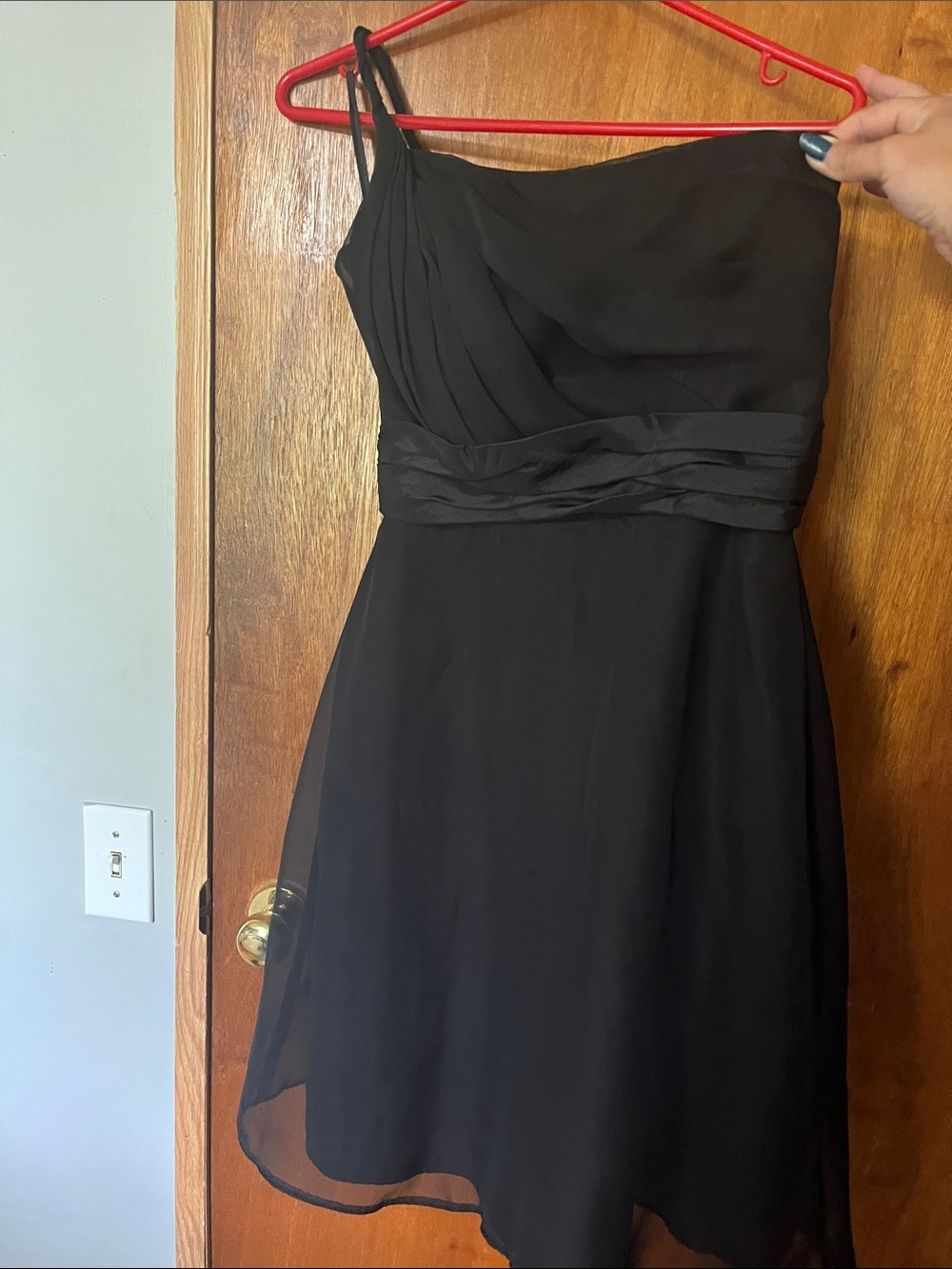 Impressions Black One-Shoulder Cocktail Dress